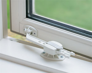 A picture of a window lock.