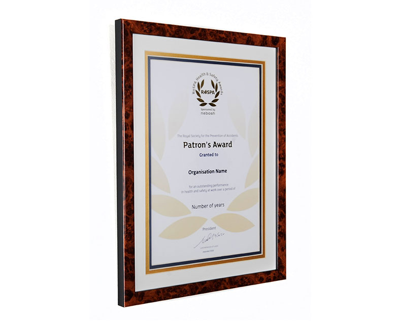 Framed President’s, Order of Distinction & Patron’s Awards