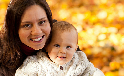 young parent holding baby