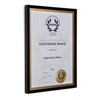 Framed Gold Medal Certificate