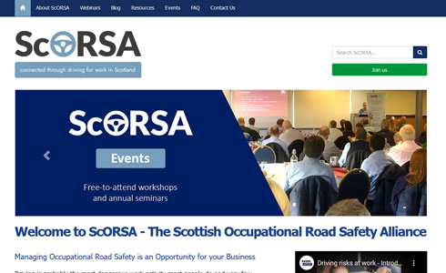 Scottish Occupational Road Safety Alliance (ScORSA) website