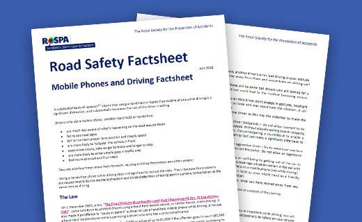 Mobile phones and driving factsheet