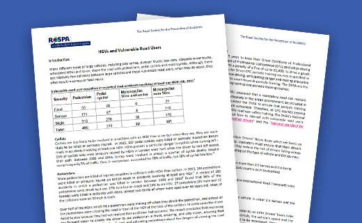 HGVs and vulnerable road users