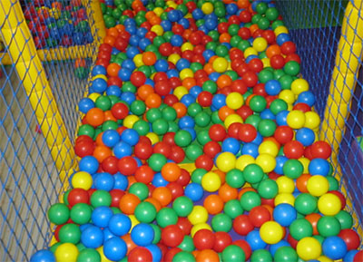 A picture of a soft play area.