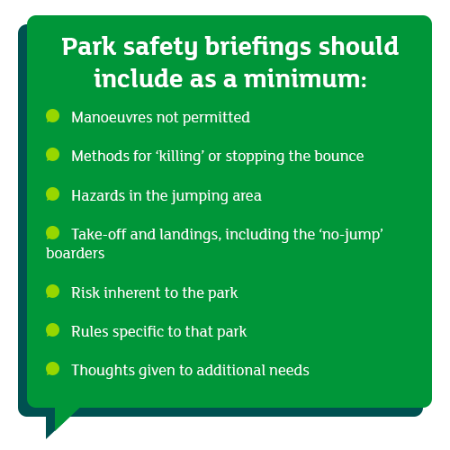 Park safety briefings