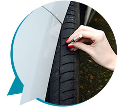 Measure tyre tread