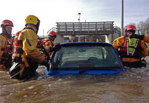 Flooding whilst travelling.