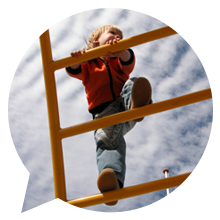 child playing on playground