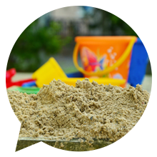 child sand play area