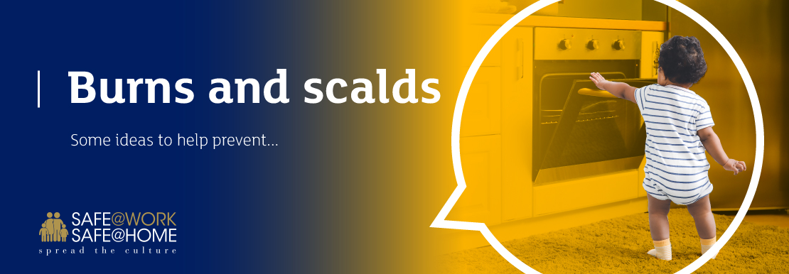 Burns and Scalds Banner with Logo
